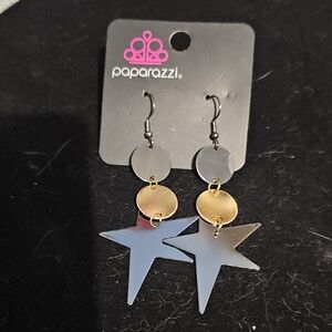 Paparazzi Gold and Silver Star Earrings